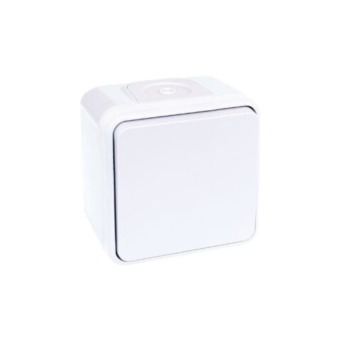Bouton poussoir 1 poste - 10AX - 250V - Oxxo - Blanc - 60813