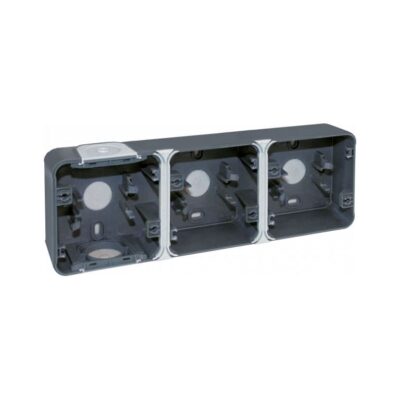 Boîte 3 poste - Gris - horizontale - Oxxo - IP55 - 60863