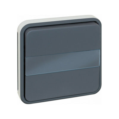 Boutton poussoir porte-etiquette compos GRIS IP55 - 60826