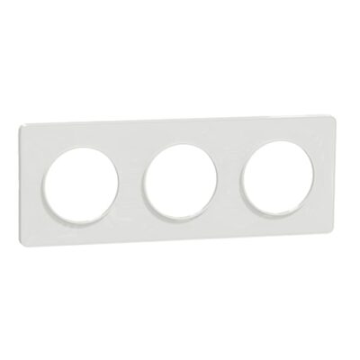 Plaque Odace Touch blanc 3 postes horiz. ou vert. 71mm - S520806