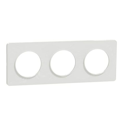 Plaque Odace Touch blanc 3 postes horiz. ou vert. 71mm - S520806