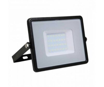 Projecteur LED 30W slim noir Chip Samsung SMD blanc froid 6400K - SKU402