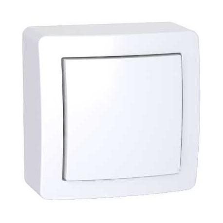 Obturateur avec cadre saillie, blanc polaire