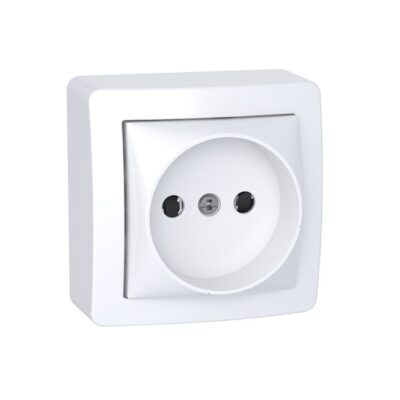 Prise de courant 2P connexion rapide - Alréa - blanc polaire - ALB61274P