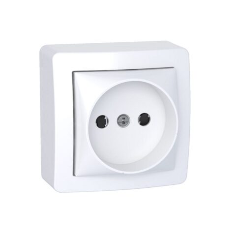 Prise de courant 2P connexion rapide - Alréa - blanc polaire - ALB61274P