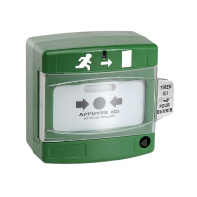 Déclencheur manuel demande d’ouverture des issues de secours double contact + volet - 10039