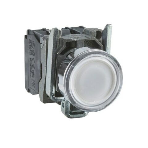 Harmony XB4 - poussoir lumineux LED - 1F+1O - blanc - Ø22 - XB4BW31B5