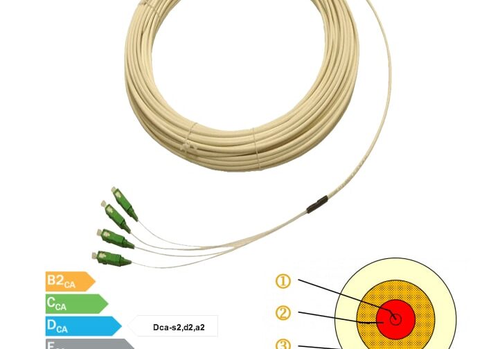 Câble Fibre Optique 4FO préconnectorisé SC-APC G657 ACOME - IC5083-C30