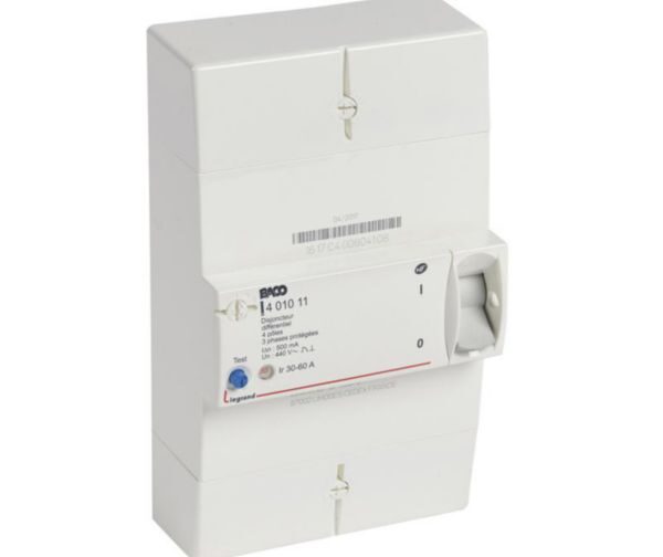 Disjoncteur de branchement tétrapolaire différentiel 500mA instantané - 60A - 401011