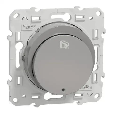 Interrupteur à carte - aluminium 10A - LED localisation - Odace - S530283