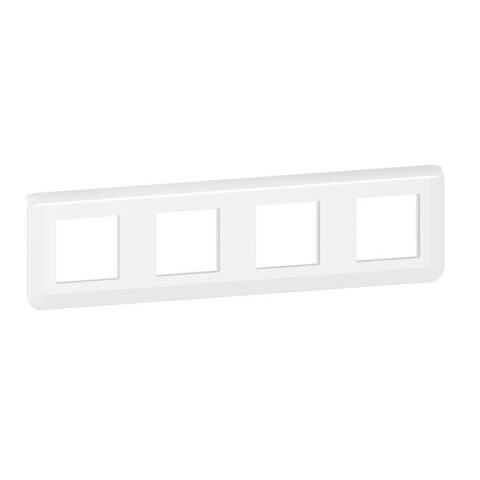 Plaque quadruple horizontale Blanc - LEGRAND Mosaic - 078808L