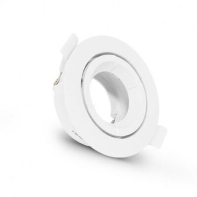 Support plafond Rond Orientable Blanc Ø90 mm - 77041
