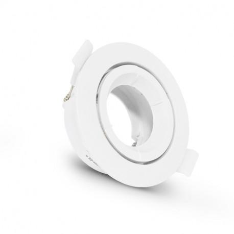 Support plafond Rond Orientable Blanc Ø90 mm - 77041