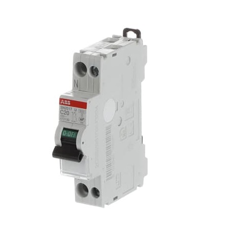 Disjoncteur modulaire phase neutre 16A 3kA automatique ABB - 470138