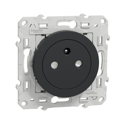 Prise de courant 2P+T affleurante anthracite - SCHNEIDER Odace - S540052