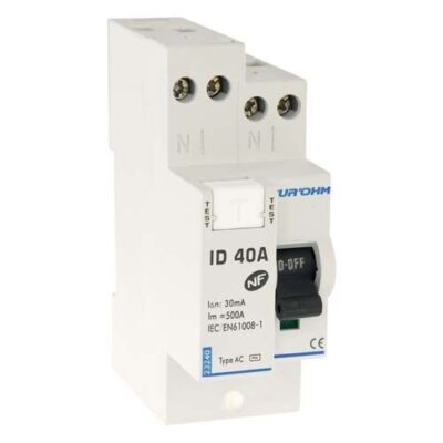 Interrupteur différentiel 40A 30mA type AC 230V - EUROHM - 23240
