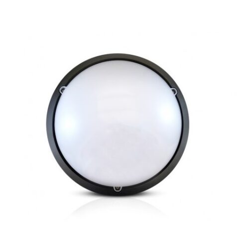 Plafonnier led hublot noir mat ø300 18w 4000k ip65 - 778601