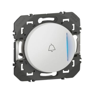 Bouton poussoir lumineux et marquage sonnette blanc - LEGRAND Dooxie - 600018