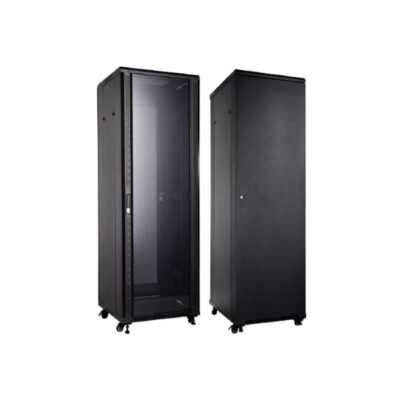 Baie 19" 42U 600x800 (charge 800Kg) porte AV vitrée - UPTEC - 8062043