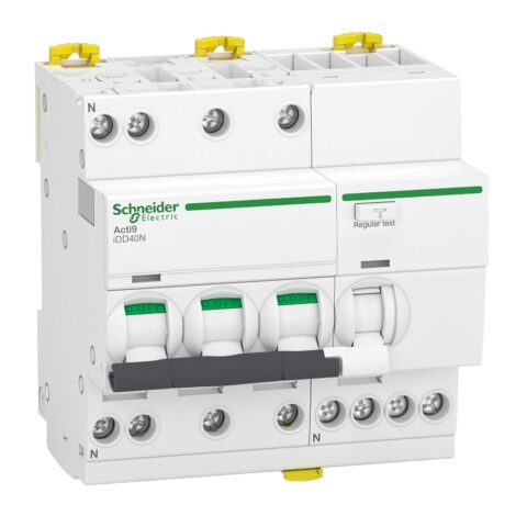 Disjoncteur différentiel - 3P+N C 32A 6000A/10kA 30mA type A SI - Acti9 iDD40N - A9DB3732