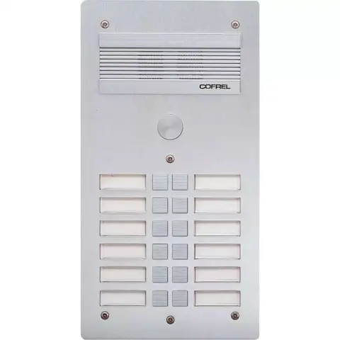 Platine de rue Série 300 audio façade Alu 4 mm 12 appels BTICINO - 308312