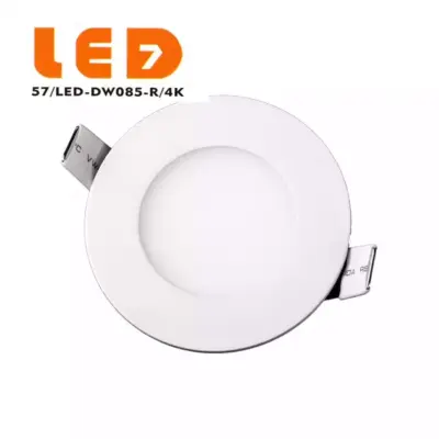 Downlight led extra-plat 5W 4000k 375Lm Rond Ø85*13mm Enc70mm