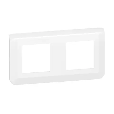 Plaque double horizontale blanc EU - LEGRAND Mosaic - 277804L