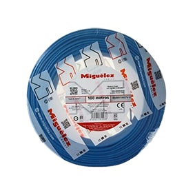 Fil électrique rigide H07VU 2.5mm² en cuivre 100m - bleu