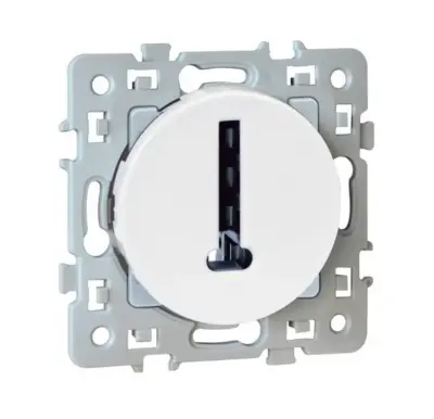 Prise téléphone en T 8 contacts blanc - EUROHM Square - 60270