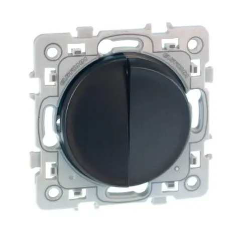 Interrupteur double va et vient anthracite - EUROHM Square - 60310