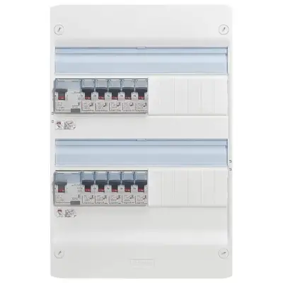 Tableau électrique pré-équipé 2 rangées 1ID 40A -AC - 1ID 40A -A- 8 disj