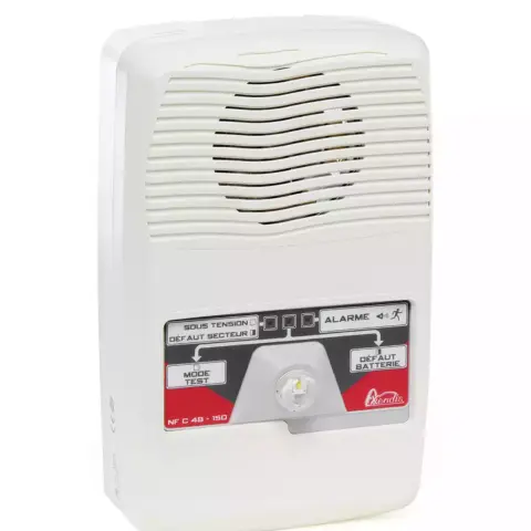 Alarme incendie type 3 BAAS MA ( Marche/Arrêt + Son NF S 32-001 + Flash) - 11470