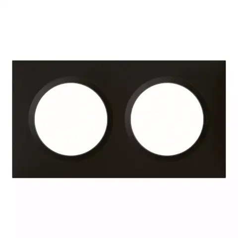 Plaque carrée dooxie 2 postes finition noir effet velours - 600892