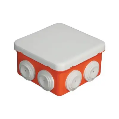 Boite de dérivation étanche à fond rouge – 105 x 105 mm