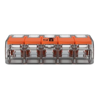 Wago Boîte de 25 Bornes de raccordement 5 entrées pour fils souples et rigides