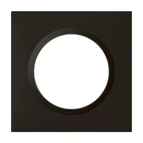 Plaque carrée dooxie 1 poste finition noir - 600891