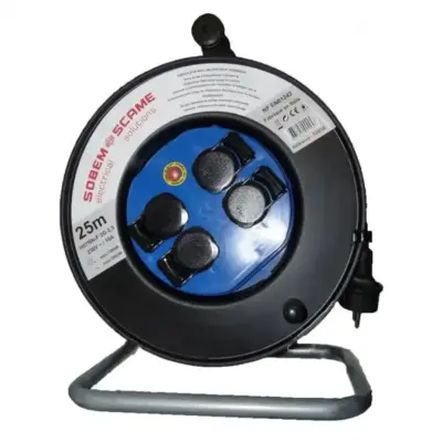 Enrouleur électrique 4 prises 40m de câble HO7RNF 3G1,5 - IP54 SOBEM SCAME