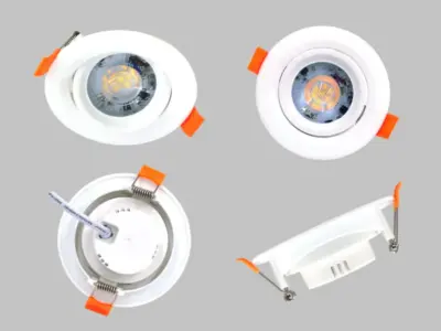 Spot encastrable LED SMD 4,9 W 3 000 K blanc mat avec lentille