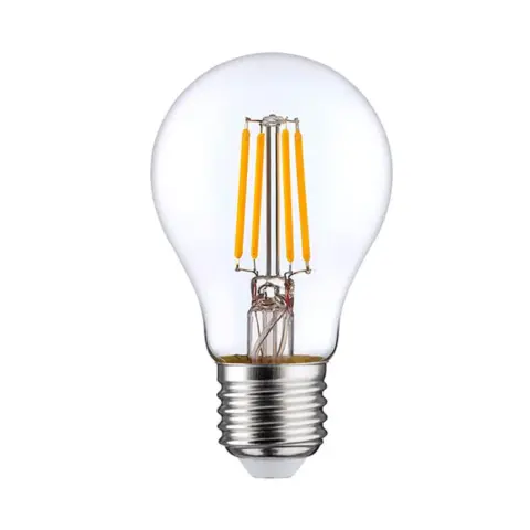 Ampoule LED à filament 8 W E27 A60 en verre transparent 2 700 K