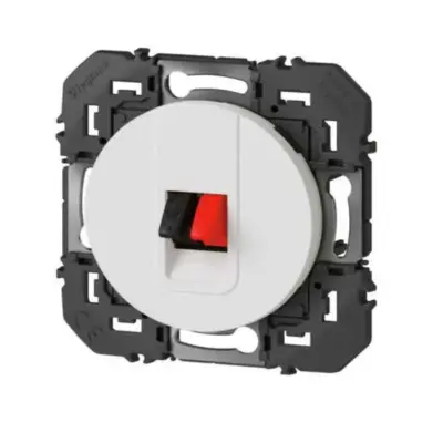 Prise haut-parleur simple dooxie finition blanc - 600381