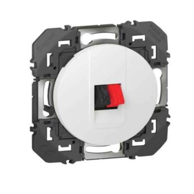 Prise haut-parleur simple dooxie finition blanc - 600381