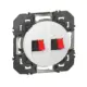 Prise haut-parleur double dooxie finition blanc - 600382