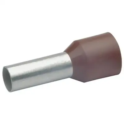 Embout de câblage isolé brun 10mm² - longueur 12mm -selon NCF 63-023