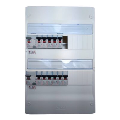 Tableau électrique équipé 2 rangées 1ID 63A – 1ID 63AC – 11 disjoncteurs