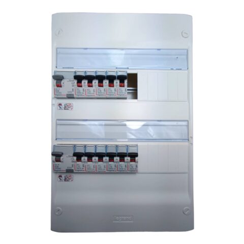 Tableau électrique équipé 2 rangées 1ID 63A – 1ID 63AC – 11 disjoncteurs