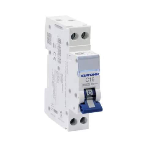 Disjoncteur 16A - courbe C - connexion à vis - 1P+N - NF - 20216