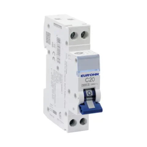 Disjoncteur 20A - courbe C - connexion à vis - 1P+N - NF - 20220