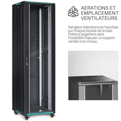 BAIE 19" 42U 600X600 réf. IDBAIE4266 - Accessoires d'installation et boites