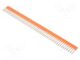 Barre peigne Entrelec 600V – 1 piste – orange – 6 mm de large Abb réf. TECJB6-5 - Peignes et Répartiteur