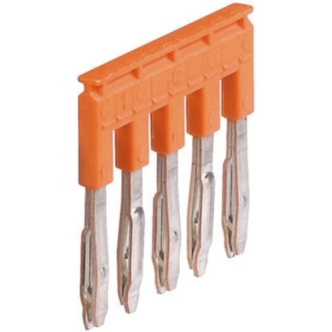 Barrette de jonction Entrelec JB5-10 – 600V, 10 pistes orange Abb réf. TECJB5-10 - Modulaire - ABB